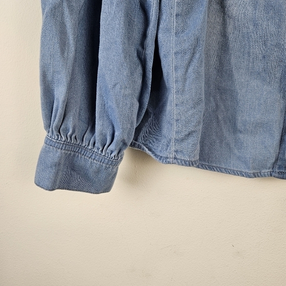 Adyson Parker Chambray button down shirt Size Large - Picture 2 of 8
